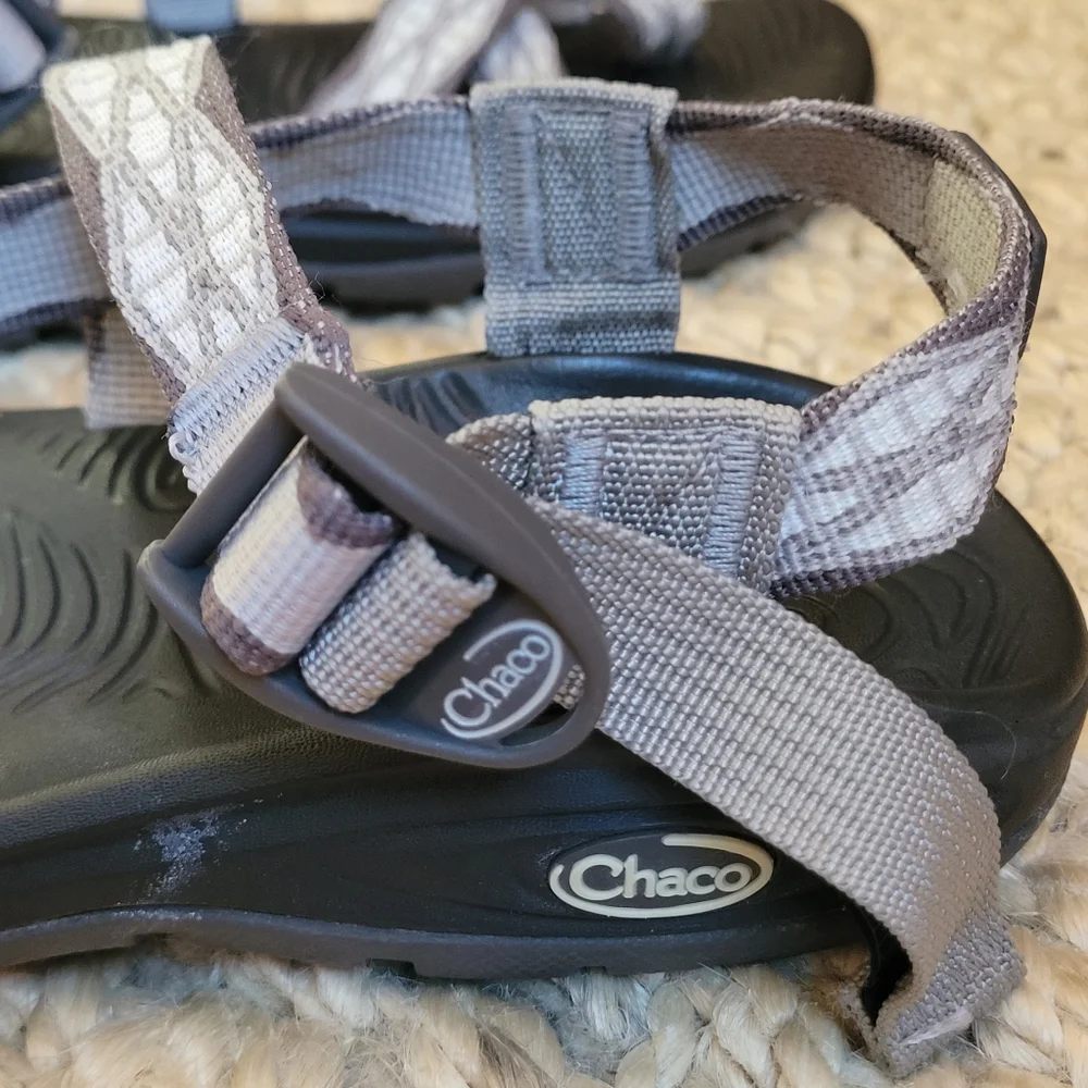 Chaco Women's Black Sandals with Light Purple Straps - Picture 12 of 14